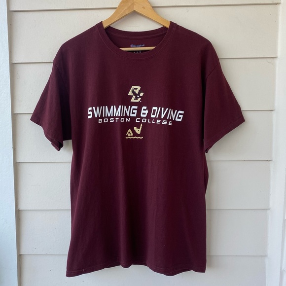 CHAMPION • Mens Boston College Swimming & Diving T-Shirt size Large - Picture 10 of 14